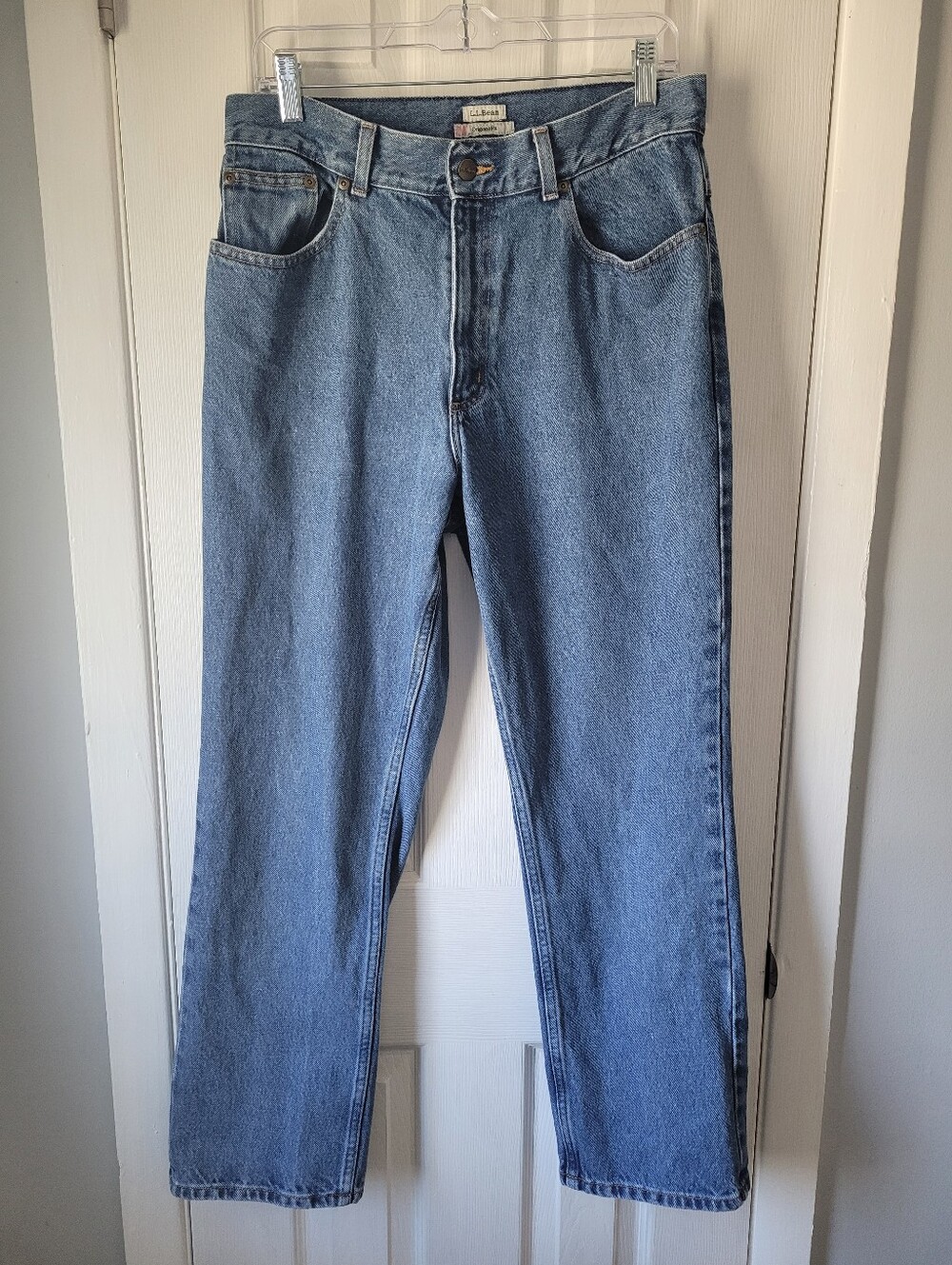 L.L.Bean Original Fit Women's 12R High Rise Straight Leg 100% Cotton Jeans